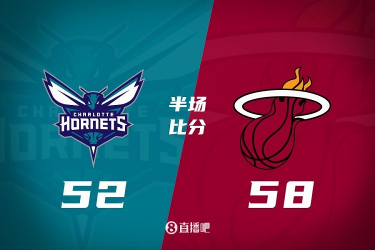 半场战报:热火58-52黄蜂 维金斯14分热巴13分9板 小桥19分
