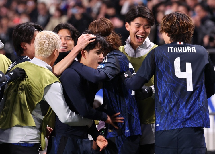 日本队22名旅欧球员中15人来自五大联赛,是22年3月出线时的两倍